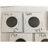 Image 2 : (5) Large Canada Pennies 1859, 1876, 1897, 1913, & 1919