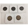 Image 5 : (5) Large Canada Pennies 1859, 1876, 1897, 1913, & 1919
