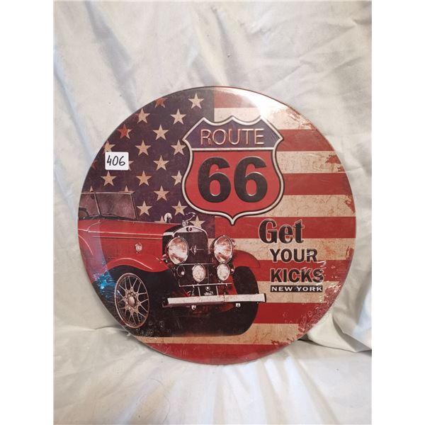 Route 66 Tin Sign 12"