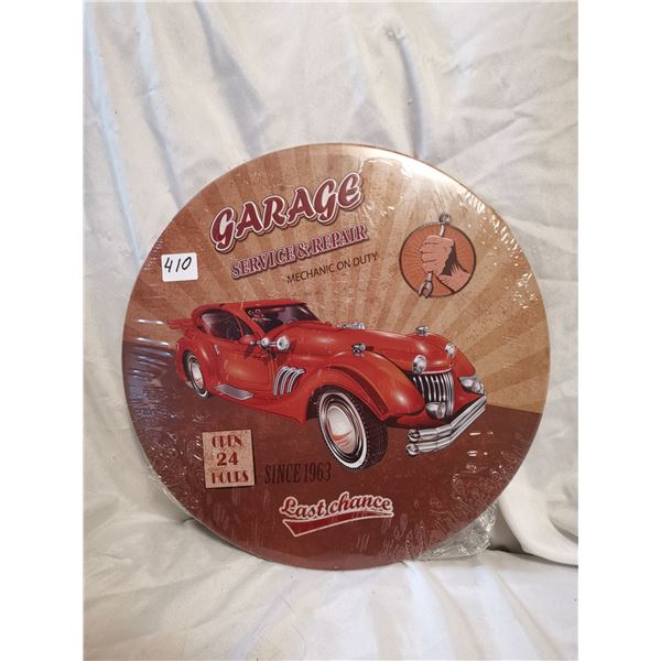 Garage Service Repair Tin Sign 12"