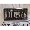 Image 2 : (2) Route 66 Tin Signs License Plates