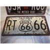 Image 3 : (2) Route 66 Tin License Plates
