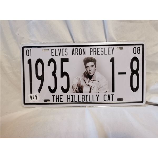 Elvis Presley Tin License Plate
