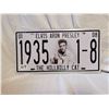 Image 1 : Elvis Presley Tin License Plate