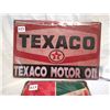 Image 3 : Texaco and Castrol Oil tin Signs 12"x8"