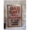 Image 2 : (2) Quotes Tin Signs 12"x8"