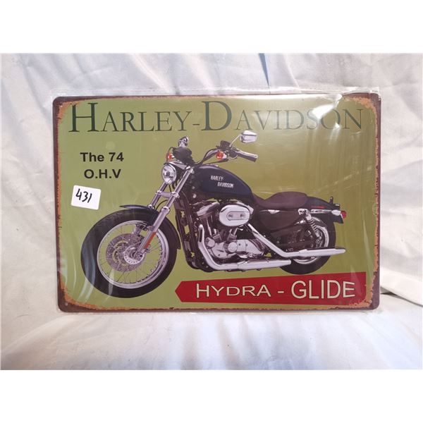 Harley Davidson Tin Sign 12"x8"