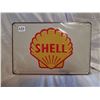 Image 1 : Shell Oil Embossed Tin Sign 12"x8"