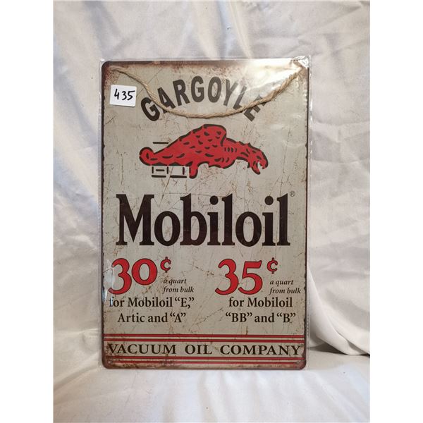 Mobil Oil Tin Sign 12"x8"