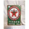 Image 1 : Texaco Motor Oil Tin Sign 12"x8"