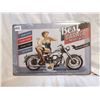 Image 1 : Motorcycle Garage Pin-Up Tin Sign 12"x8"