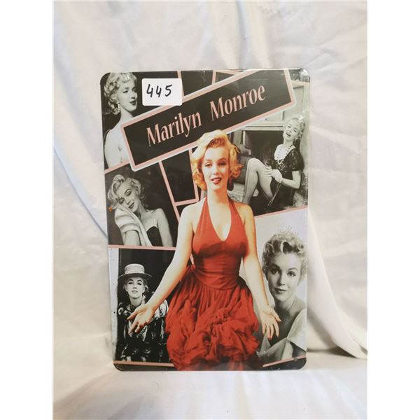Marilyn Monroe Tin Sign 12"x8"