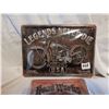 Image 3 : Two Motorcycle Tin Signs 12"x8"