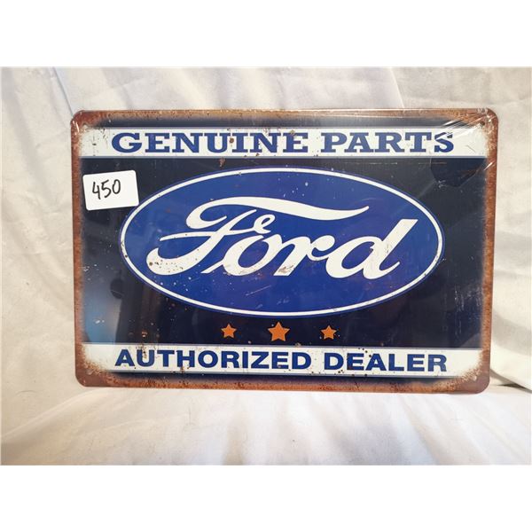 Ford Dealer Tin Sign 12"x8"
