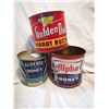 Image 1 : (2) Honey Plus Golden Nut Peanut Butter Tin Cans