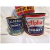 Image 2 : (2) Honey Plus Golden Nut Peanut Butter Tin Cans