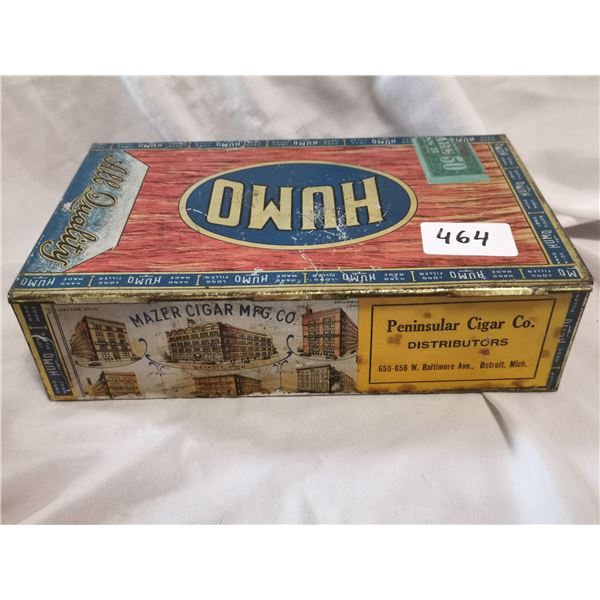 Tin Humo Cigar Tin Container