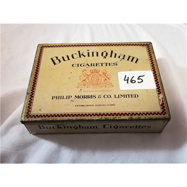Buckingham Tobacco Tin can