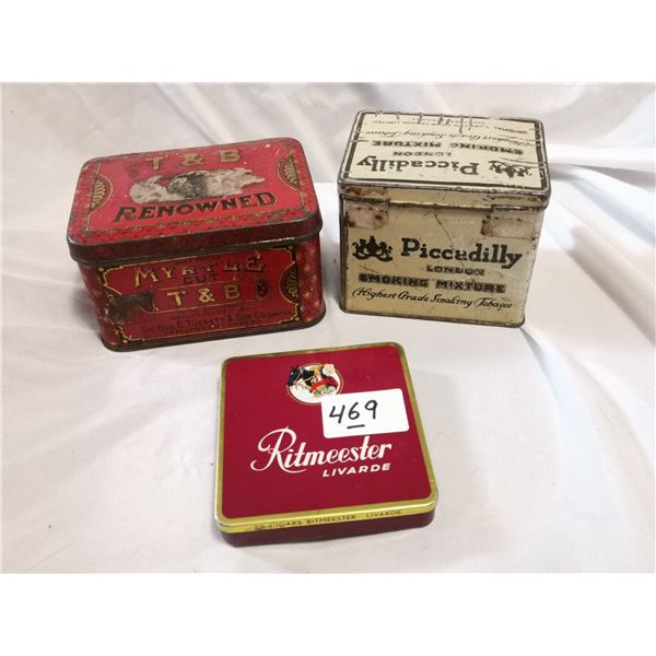 T&B, Piccadilly, Ritmeester Tobacco Tin Cans