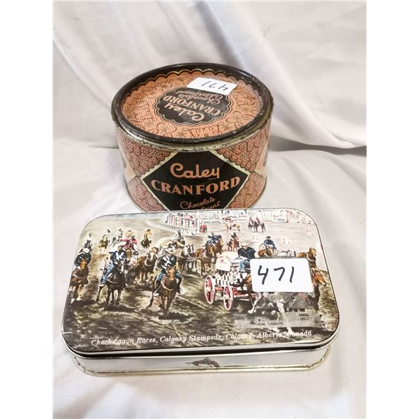 Antique Calgary Stampede Tin can Plus Caley Tin Can