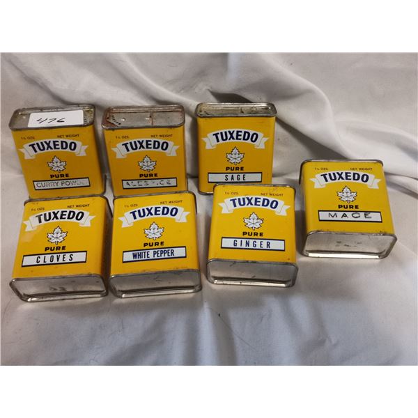 (7) Tuxedo Spice Containers