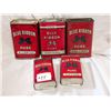 Image 1 : (5) Red Blue Ribbon Spice Containers