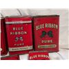 Image 3 : (5) Red Blue Ribbon Spice Containers