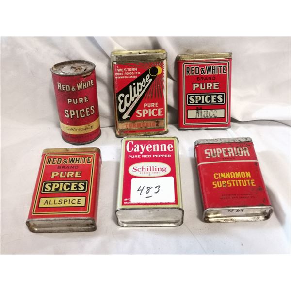Red and White , Eclipse, and etc. Spice Containers