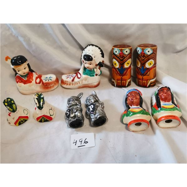 (5) Sets of Salt and Pepper Shakers