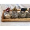 Image 2 : (6) Glass Spice Holders on Stand