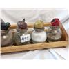 Image 3 : (6) Glass Spice Holders on Stand