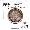 Image 1 : 1906 GERMAN ONE MARK SILVER COIN