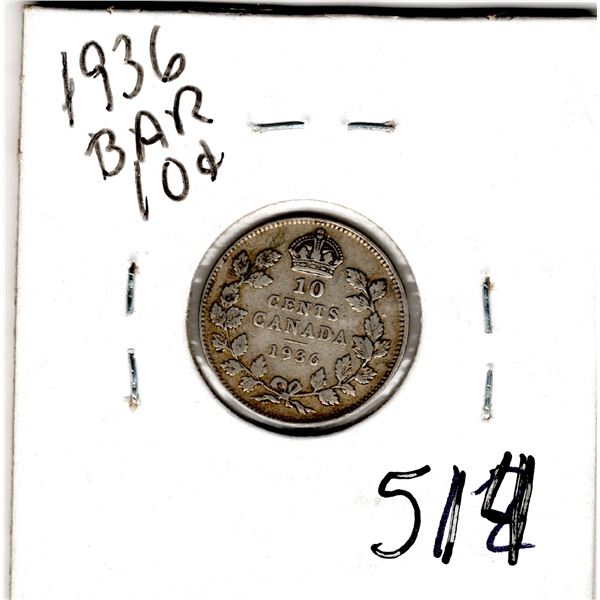 1936 BAR VARIETY TEN CENT