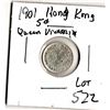 Image 1 : 1901 HONG KONG FIVE CENT SILVER