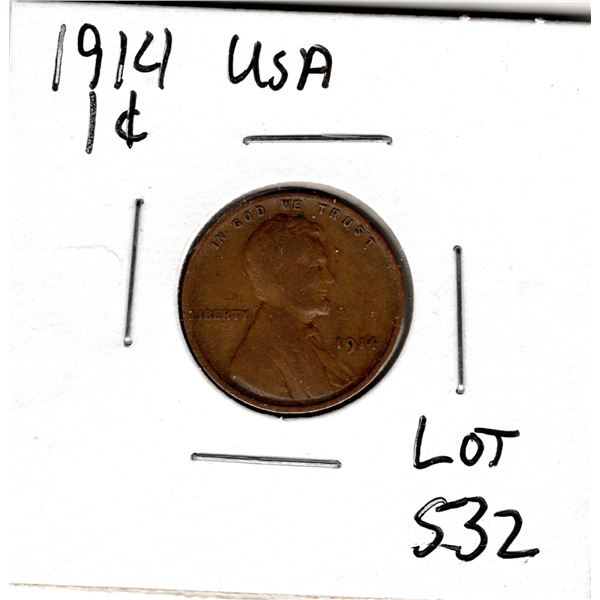 1914 USA ONE CENT