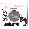Image 1 : 1957 BUGTAIL FIVE CENT