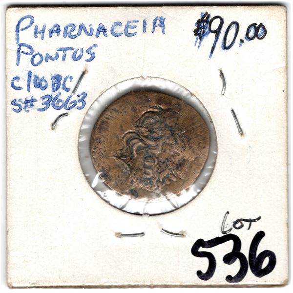 PHARNACEIA PONTUS CIRCA 100 BC GREEK COIN