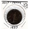 Image 1 : 1837 PROVINCE DU BAS CANADA UN SOU