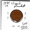 Image 1 : 1975 ONE CENT CLIPPED PLANCHETTE