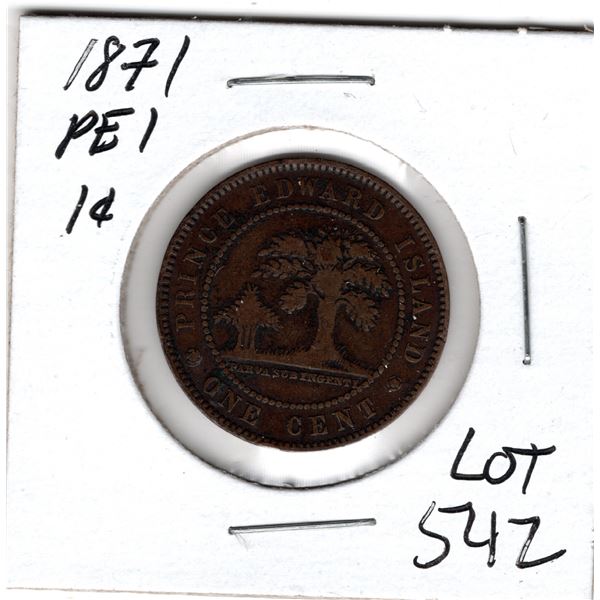 1871 PEI ONE CENT