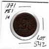 Image 1 : 1871 PEI ONE CENT