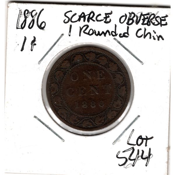 1886 ONE CENT SCARCE OBVERSE 1