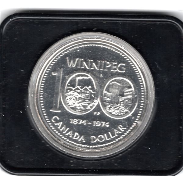 1974 SPECIMEN SILVER DOLLAR .5 SILVER ASW 0.375 OZS