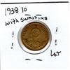 Image 1 : 1938F GERMAN 10 PFENNIG WITH SWASTIKA