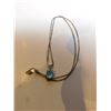 Image 1 : STERLING NECKLACE AND PENDANT BLUE STONE