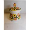 Image 2 : COVERED POTTERY FLOWER JAR