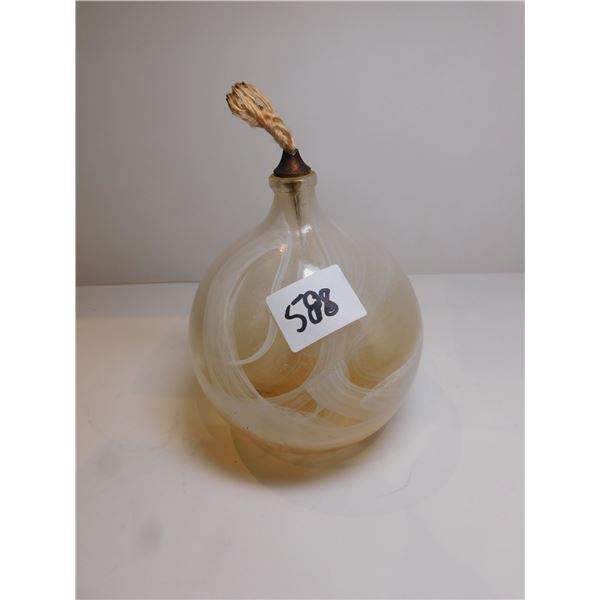 MADE IN TURKEY ART GLASS OIL LAMP