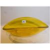 Image 1 : YELLOW CURVED ART GLASS BOWL