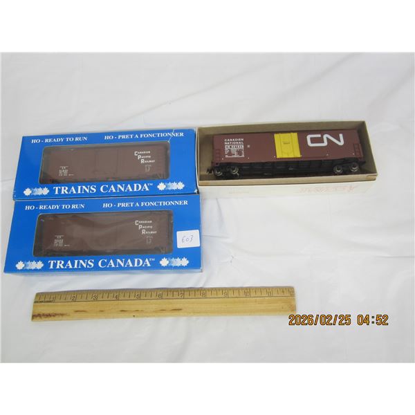 Lot of 3 New Old Stock HO Trains Cars Accurail and Trans Canada