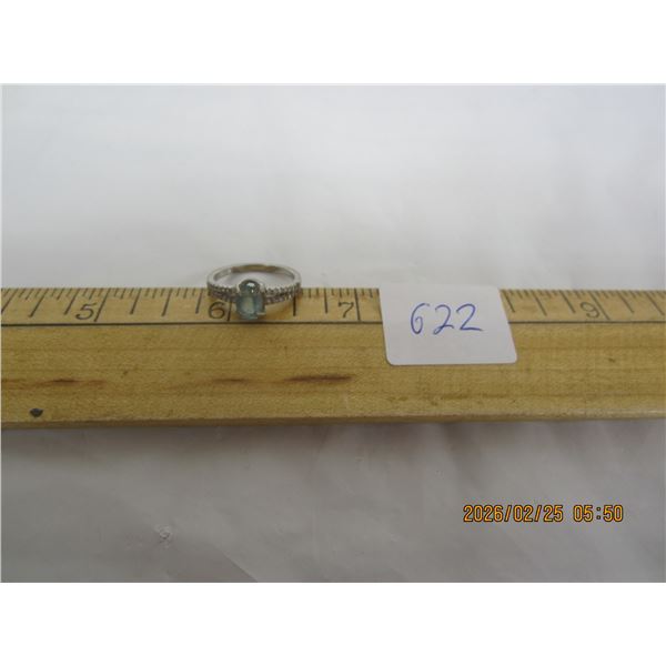 Sterling 925 Silver Ring with a Blue Stone